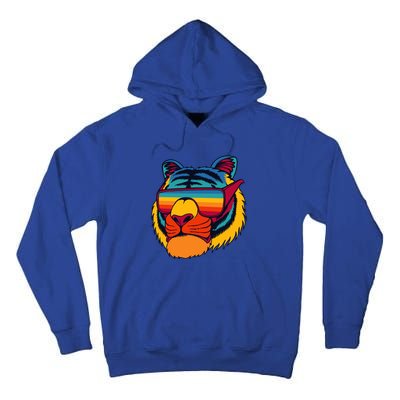 Tiger With Glasses Tall Hoodie