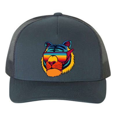 Tiger With Glasses Yupoong Adult 5-Panel Trucker Hat