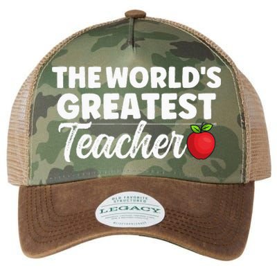 The World's Greatest Teacher School Best Favourite Legacy Tie Dye Trucker Hat