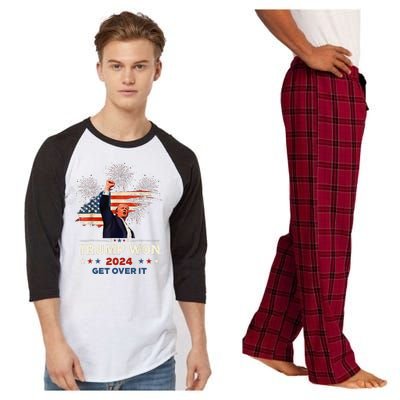 Trump Won Get Over It 2024 Raglan Sleeve Pajama Set