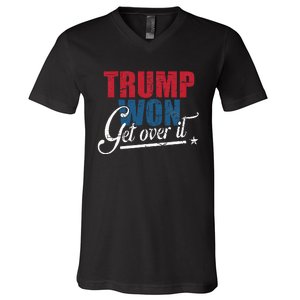 Trump Won Get Over It 2024 Election Inauguration V-Neck T-Shirt