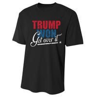 Trump Won Get Over It 2024 Election Inauguration Performance Sprint T-Shirt