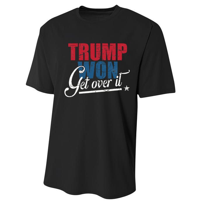 Trump Won Get Over It 2024 Election Inauguration Performance Sprint T-Shirt