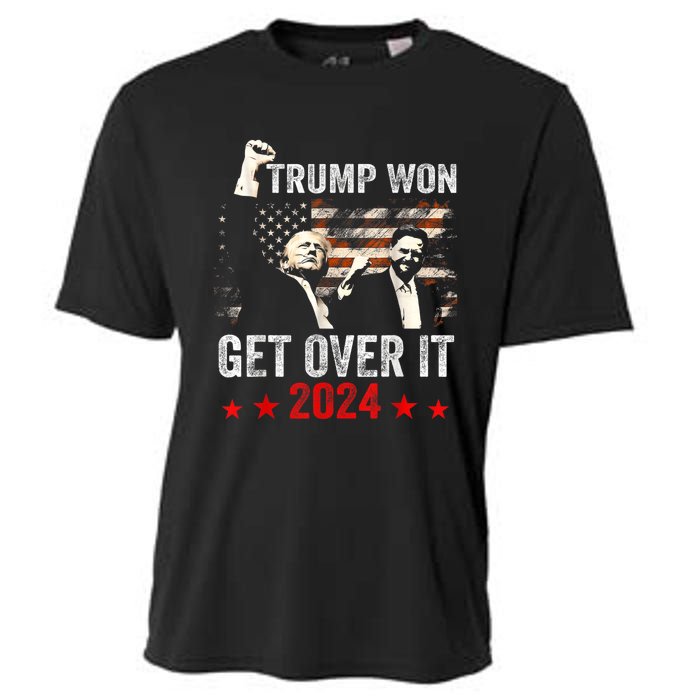 Trump Won Get Over It 2024 Patriotic Trump Cooling Performance Crew T-Shirt