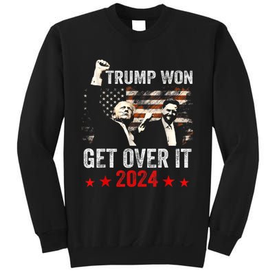 Trump Won Get Over It 2024 Patriotic Trump Sweatshirt