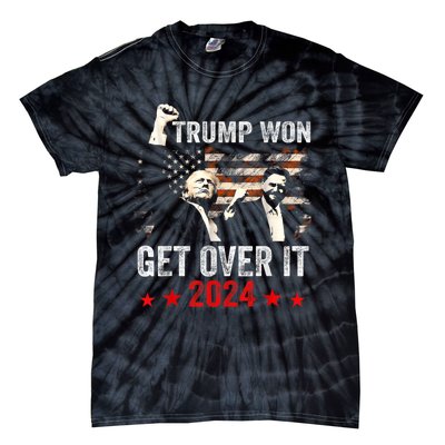 Trump Won Get Over It 2024 Patriotic Trump Tie-Dye T-Shirt