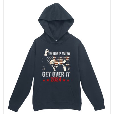 Trump Won Get Over It 2024 Patriotic Trump Urban Pullover Hoodie