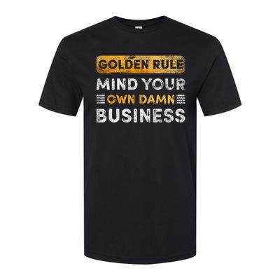 Tim Walz Golden Rule Mind Your Own Damn Business Softstyle CVC T-Shirt