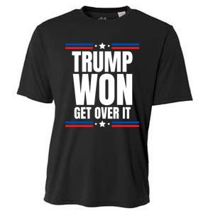 Trump Won Get Over It Patriotic Pro Trump Anti Kamala Funny Cooling Performance Crew T-Shirt