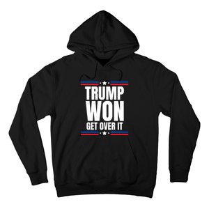 Trump Won Get Over It Patriotic Pro Trump Anti Kamala Funny Hoodie