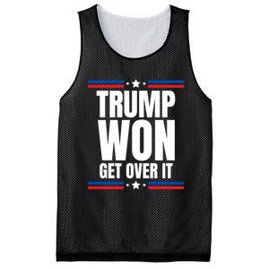 Trump Won Get Over It Patriotic Pro Trump Anti Kamala Funny Mesh Reversible Basketball Jersey Tank