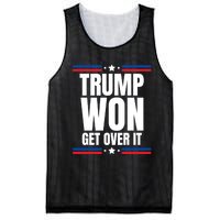 Trump Won Get Over It Patriotic Pro Trump Anti Kamala Funny Mesh Reversible Basketball Jersey Tank