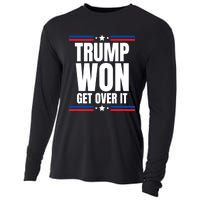 Trump Won Get Over It Patriotic Pro Trump Anti Kamala Funny Cooling Performance Long Sleeve Crew