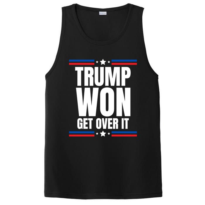 Trump Won Get Over It Patriotic Pro Trump Anti Kamala Funny PosiCharge Competitor Tank