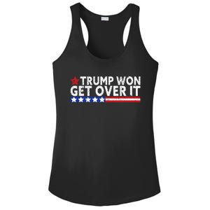 Trump Won Get Over It 2024 Flag Usa Ladies PosiCharge Competitor Racerback Tank