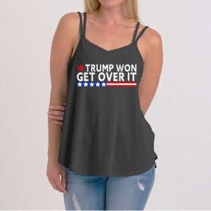 Trump Won Get Over It 2024 Flag Usa Women's Strappy Tank