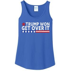 Trump Won Get Over It 2024 Flag Usa Ladies Essential Tank