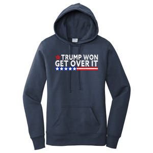 Trump Won Get Over It 2024 Flag Usa Women's Pullover Hoodie