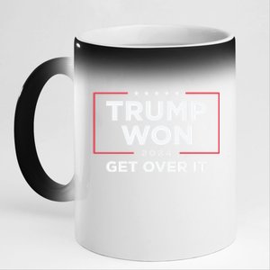 Trump Won Get Over It 2024 11oz Black Color Changing Mug