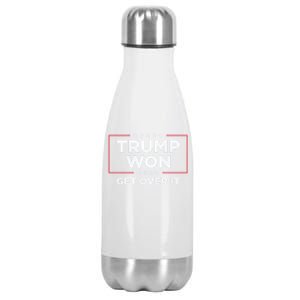 Trump Won Get Over It 2024 Stainless Steel Insulated Water Bottle