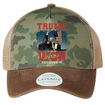 Trump Won Get Over It 2024 I Have Voted For Trump Legacy Tie Dye Trucker Hat