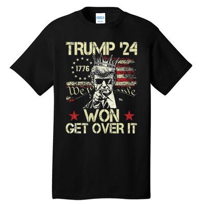 Trump Won Get Over It 2024 Tall T-Shirt