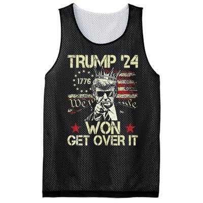 Trump Won Get Over It 2024 Mesh Reversible Basketball Jersey Tank