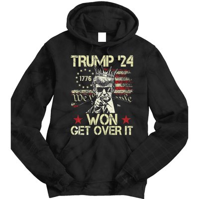 Trump Won Get Over It 2024 Tie Dye Hoodie