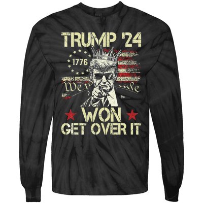 Trump Won Get Over It 2024 Tie-Dye Long Sleeve Shirt