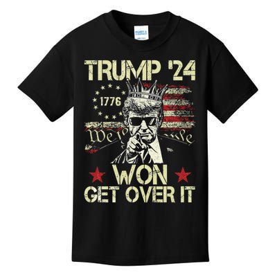 Trump Won Get Over It 2024 Kids T-Shirt