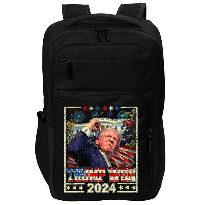 Trump Won Get Over It Patriotic Pro Trump Anti Kamala Impact Tech Backpack