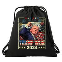 Trump Won Get Over It Patriotic Pro Trump Anti Kamala Drawstring Bag