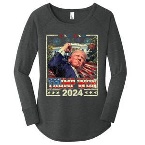 Trump Won Get Over It Patriotic Pro Trump Anti Kamala Women's Perfect Tri Tunic Long Sleeve Shirt