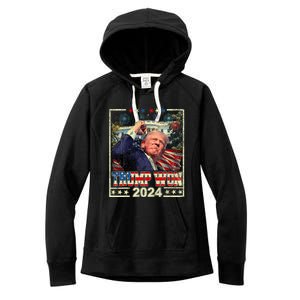 Trump Won Get Over It Patriotic Pro Trump Anti Kamala Women's Fleece Hoodie