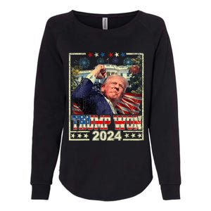 Trump Won Get Over It Patriotic Pro Trump Anti Kamala Womens California Wash Sweatshirt