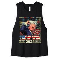 Trump Won Get Over It Patriotic Pro Trump Anti Kamala Women's Racerback Cropped Tank