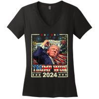 Trump Won Get Over It Patriotic Pro Trump Anti Kamala Women's V-Neck T-Shirt