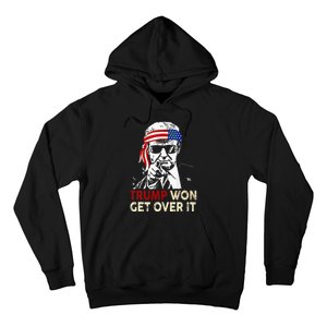 Trump Won Get Over It Patriotic Pro Trump Anti Kamala Hoodie