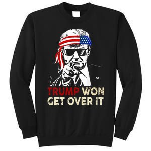 Trump Won Get Over It Patriotic Pro Trump Anti Kamala Sweatshirt