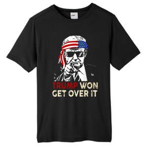 Trump Won Get Over It Patriotic Pro Trump Anti Kamala Tall Fusion ChromaSoft Performance T-Shirt