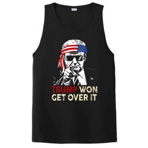 Trump Won Get Over It Patriotic Pro Trump Anti Kamala PosiCharge Competitor Tank