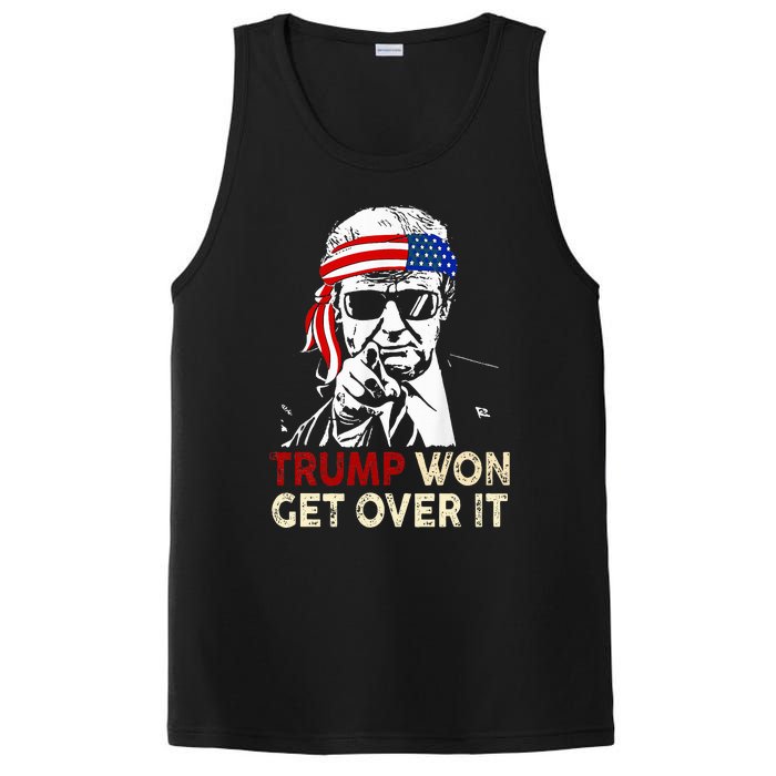 Trump Won Get Over It Patriotic Pro Trump Anti Kamala PosiCharge Competitor Tank