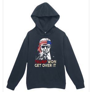 Trump Won Get Over It Patriotic Pro Trump Anti Kamala Urban Pullover Hoodie