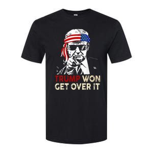 Trump Won Get Over It Patriotic Pro Trump Anti Kamala Softstyle CVC T-Shirt