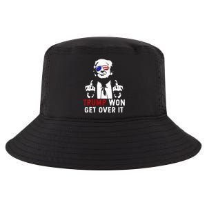 Trump Won Get Over It Patriotic Pro Trump Anti Kamala Cool Comfort Performance Bucket Hat