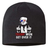 Trump Won Get Over It Patriotic Pro Trump Anti Kamala Sustainable Beanie