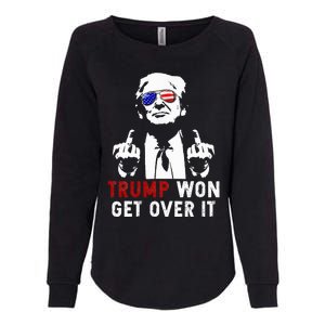 Trump Won Get Over It Patriotic Pro Trump Anti Kamala Womens California Wash Sweatshirt