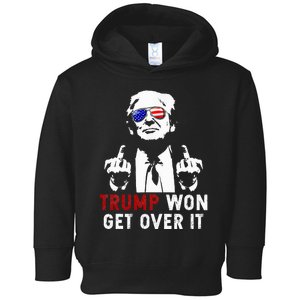 Trump Won Get Over It Patriotic Pro Trump Anti Kamala Toddler Hoodie