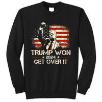 Trump Won Get Over It 2024 Election President 47th Us Flag Sweatshirt