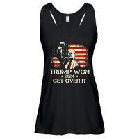 Trump Won Get Over It 2024 Election President 47th Us Flag Ladies Essential Flowy Tank